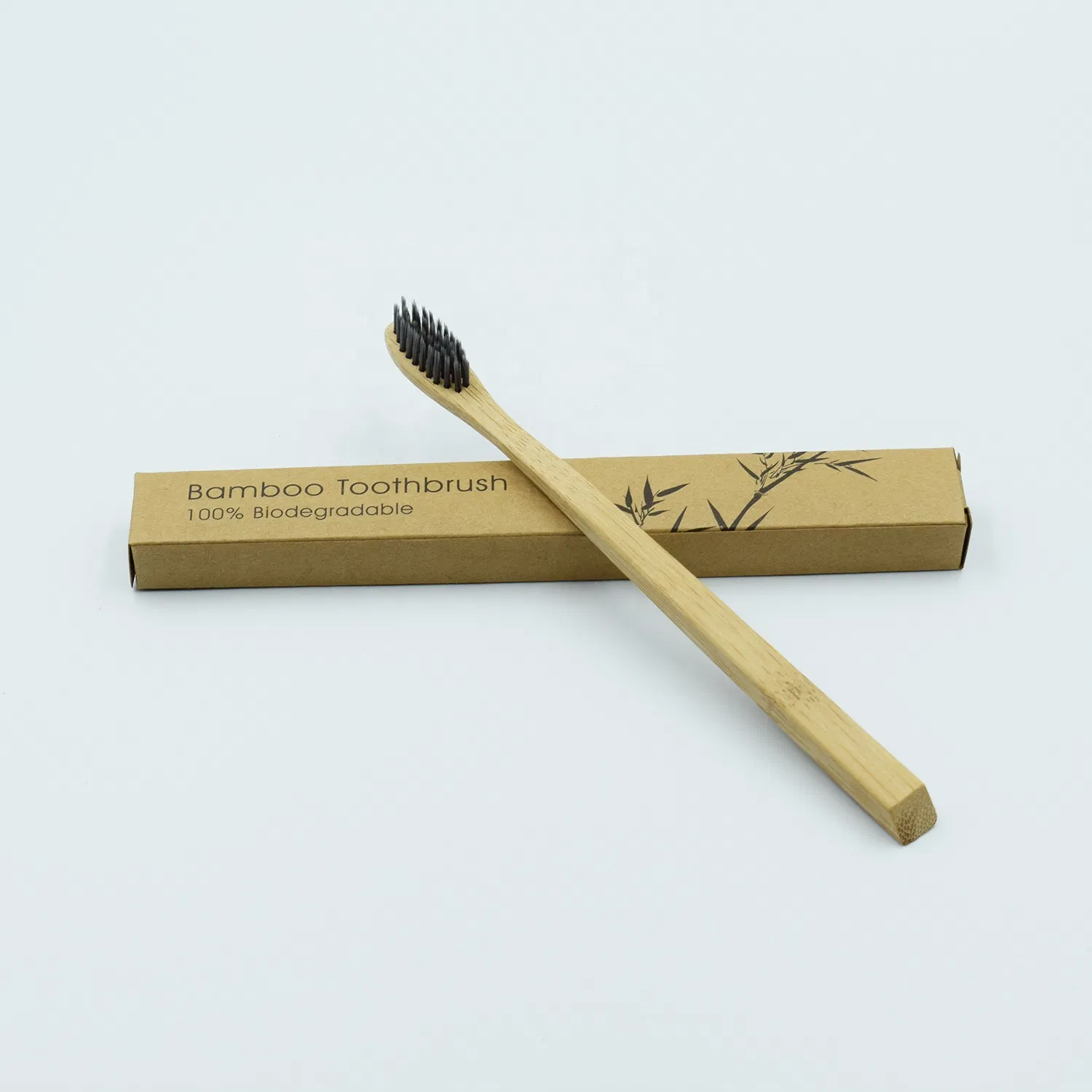 Custom Wholesale Biodegradable Soft Wooden Toothbrush Charcoal Bamboo Toothbrush