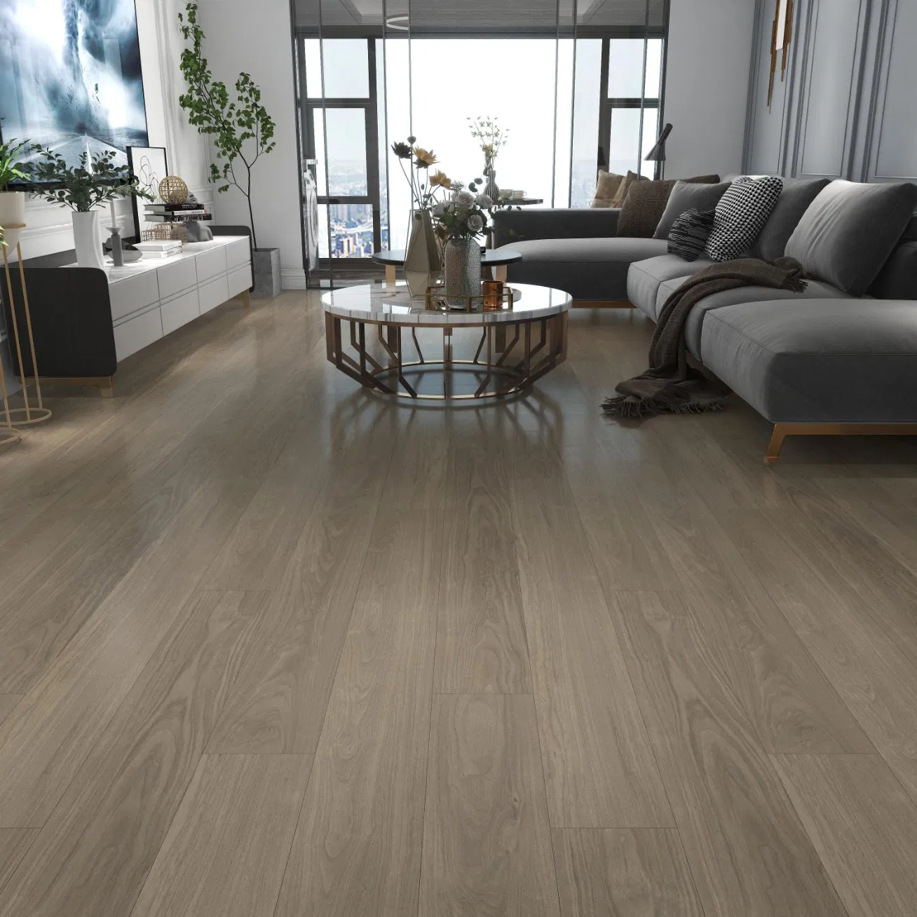 Водостойкий ламинат и SPC плитка 8-12 мм, V-паз