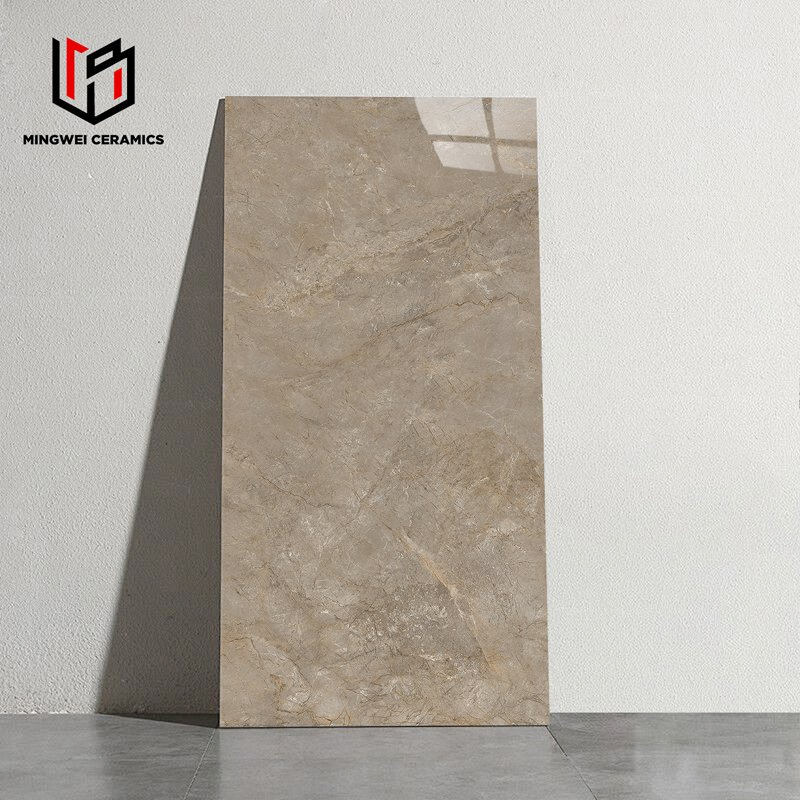 Mist Beige Porcelain Tile with Lux Marble Feel Polished 600X1200mm Zibo Wholesale