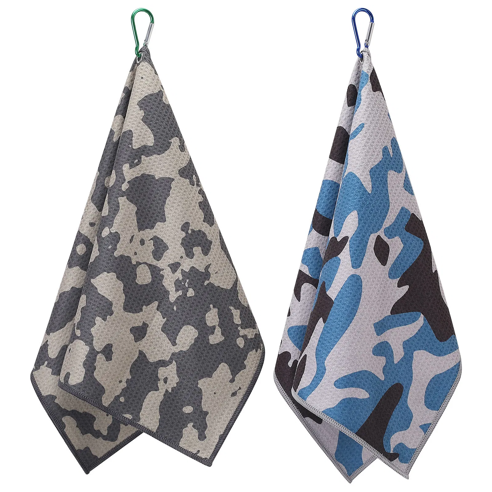 Personalized Camouflage Printing Quick Drying Microfiber Waffle Golf Towel Custom Logo
