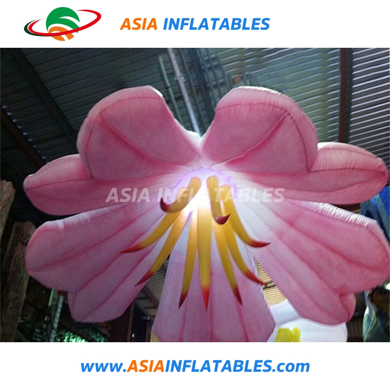 3m Colorful Inflatable Flowers Decoration with LED Lighting for Stage Decoration