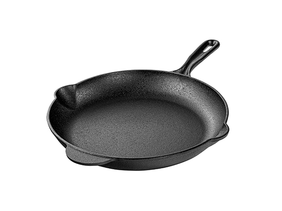 Pre-Seasoned Cast Iron Fry Pan with Helper Handle