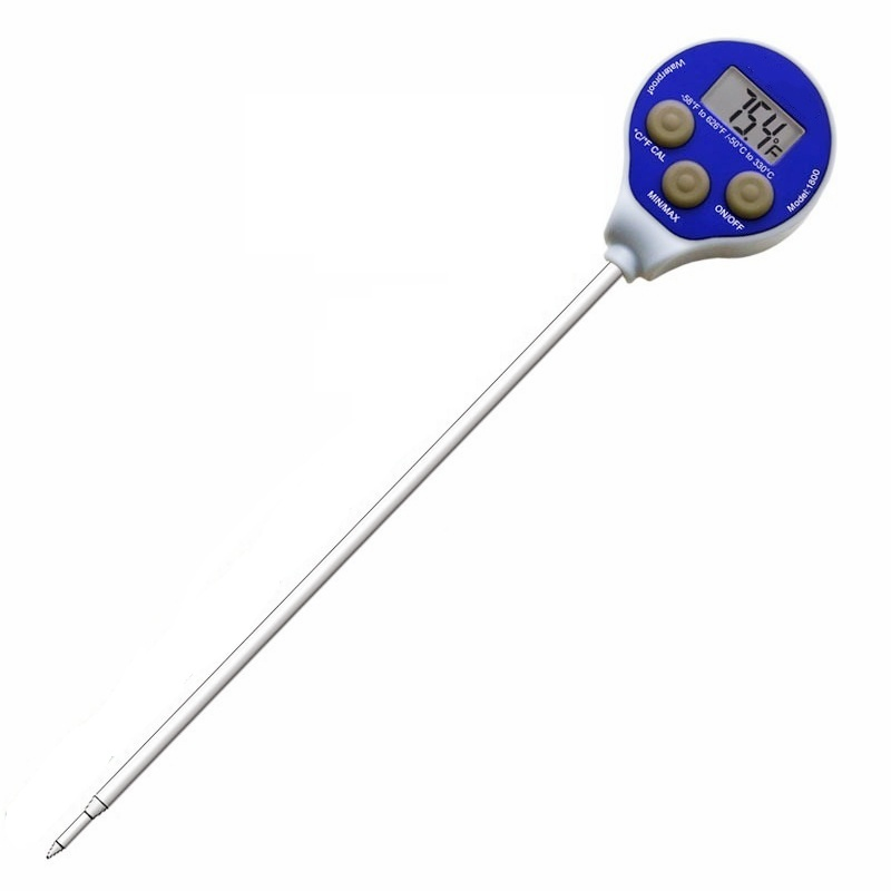 High Accuracy Digital Food Thermometer Waterproof Lollipop Design LCD Min/Max Auto-Cal
