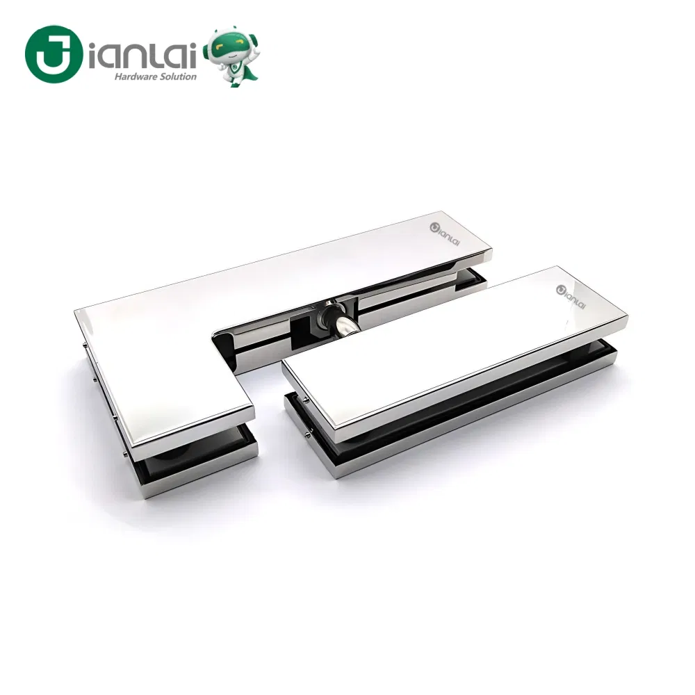 Stainless Steel Office Glass Partition Hardware Matt Black Top Patch Fitting