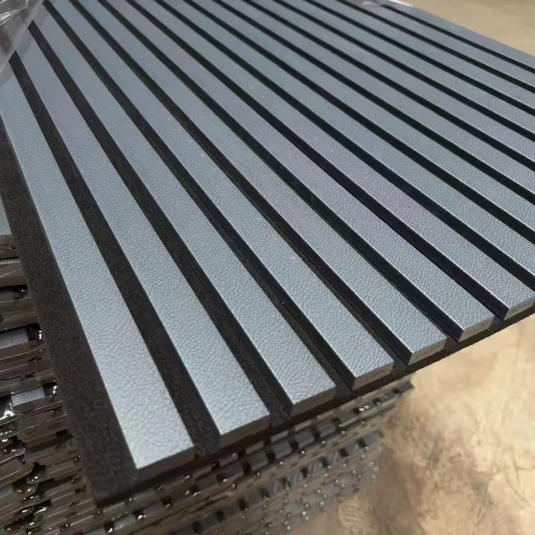 3D Polyester Fiber Acoustic Panel Slat Wood Sound Absorption Ceiling Acoustic Panel