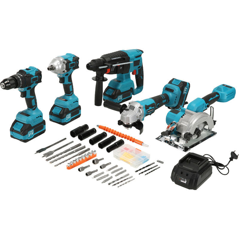 Versatile Power Tool Kit with Electric Saw and Wrench Set