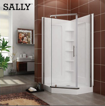 Neo Angle Bathroom 38X38inch Corner Entry Hinge Shower Cabinet Shower Enclosure