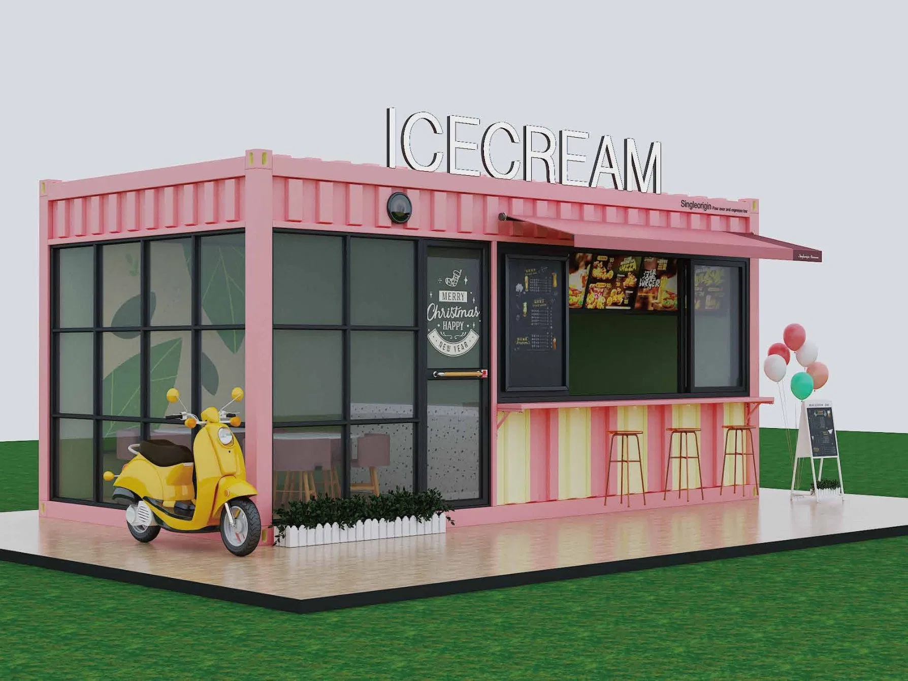 20FT Shipping Container Restaurant Container Coffee Shop Kiosk Bar