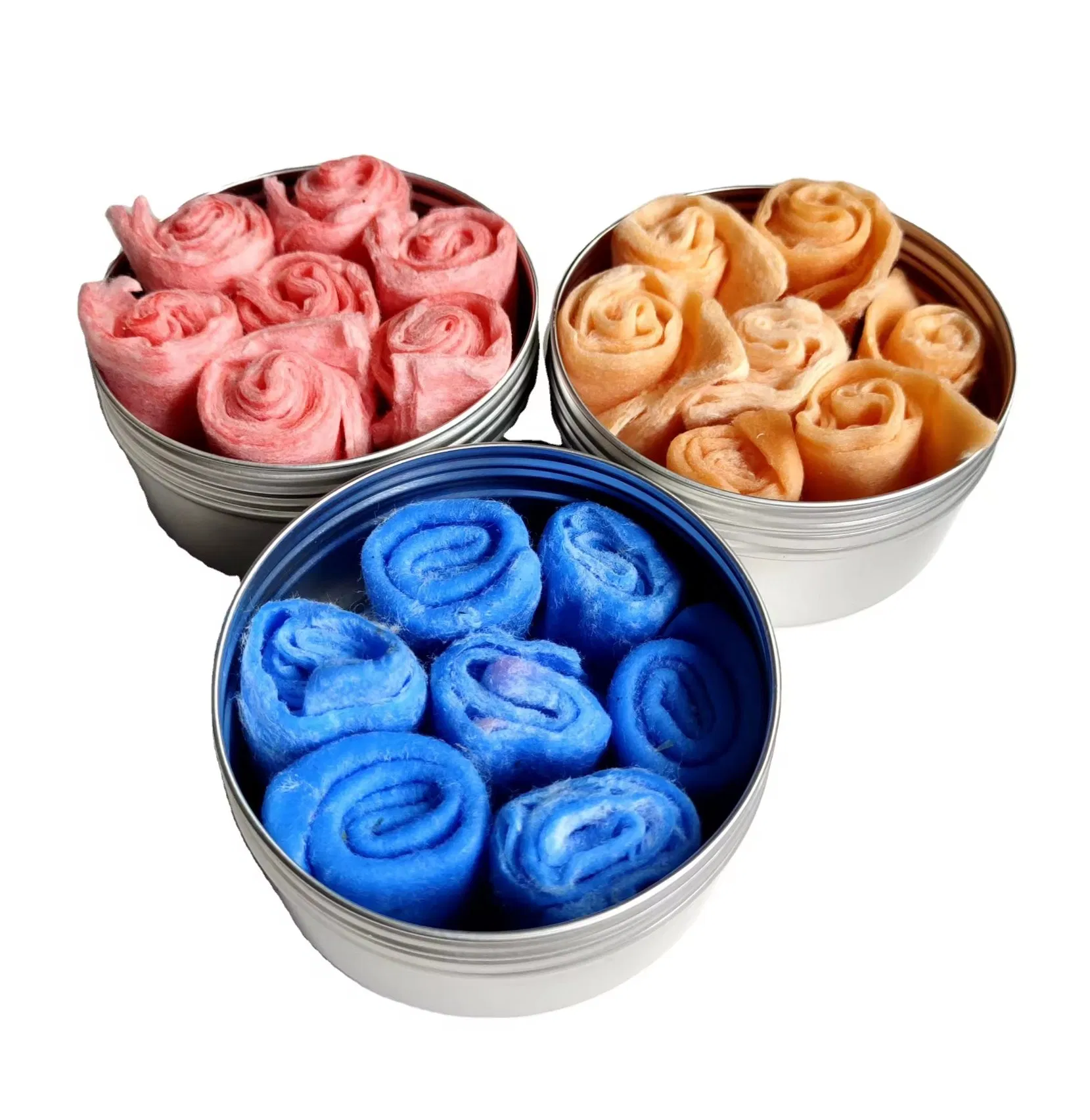 Eco-Friendly Cotton Fire Starter Rolls in Vibrant Colors