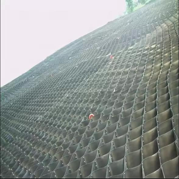 100mm 150mm 200mm Textured Perforated Plastic HDPE Honeycombed Geomallas Paved Grid Geocell Strata Web System
