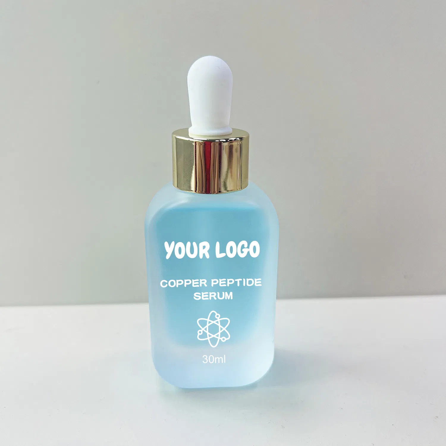 Private Label Copper Peptide Serum for Face Hyaluronic Acid Reduces Fine Lines Wrinkles Plumping Collagen Skin Care Essence