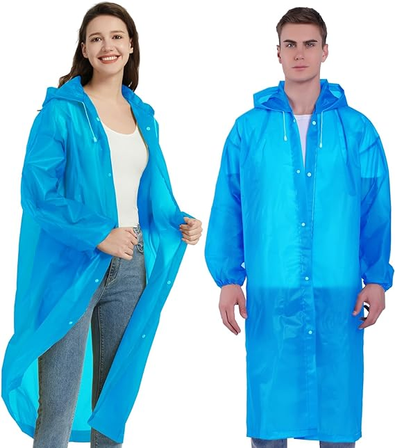 Rain Ponchos for Adults, Lightweight Rain Coat, Raincoat for Women Men Raincoat