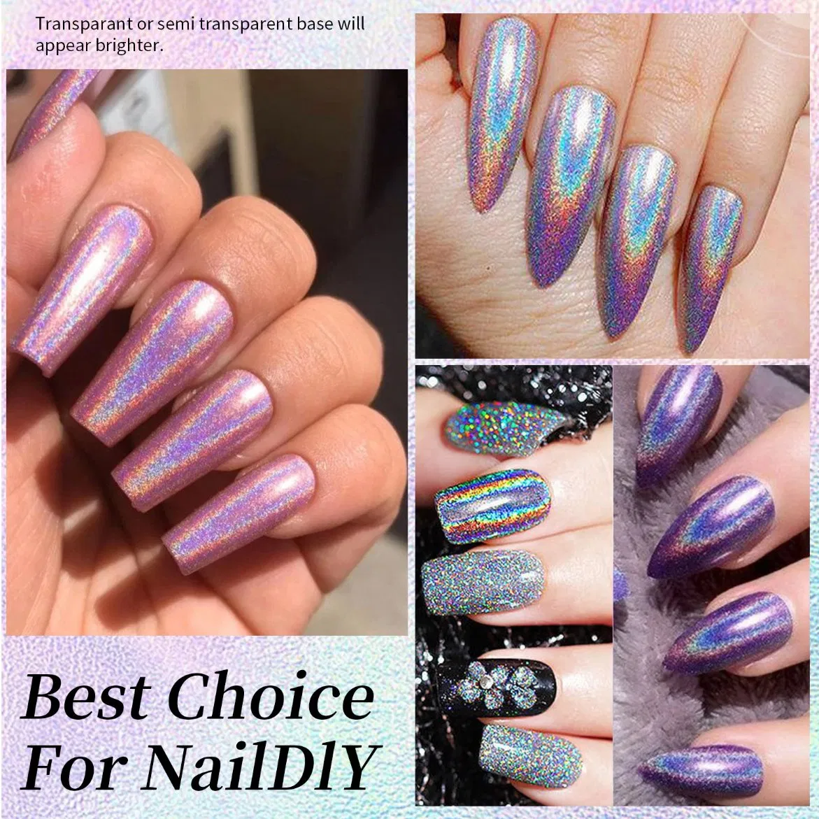 7m Laser Glitter Colorful and Magic Sequins UV Gel Nail Polish for Nail Art Polish Salon