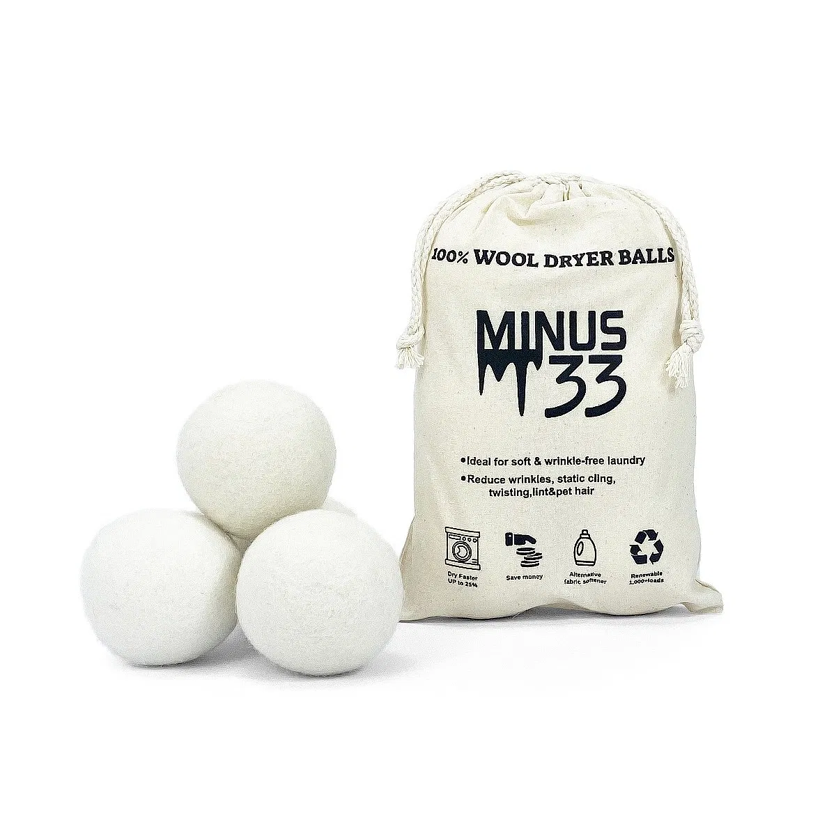 Custom 100% Organic Premium New Zealand Wool Felt Ball Wholesale Wool Dryer Balls