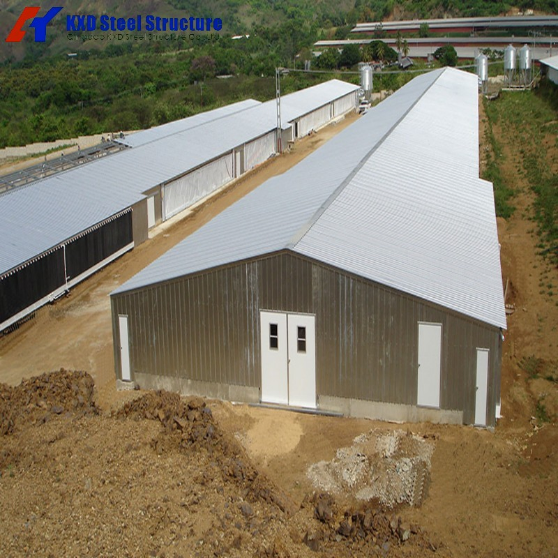 Prefabricated Structural Steel Galvanized Broiler House