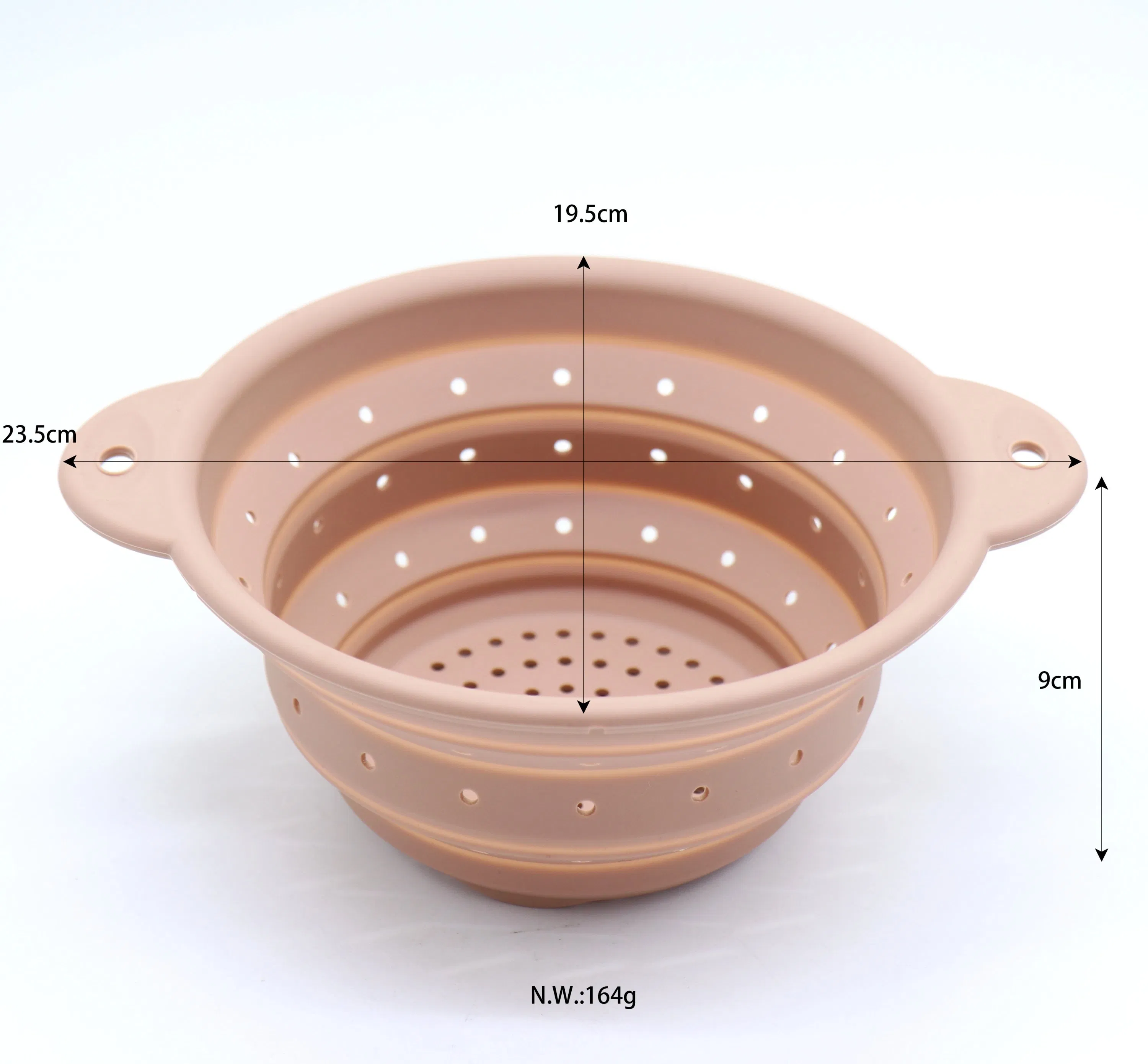 Set of 2PCS Utimate Collapsible Foldable Folding Silicone Kitchen Colander Strainer