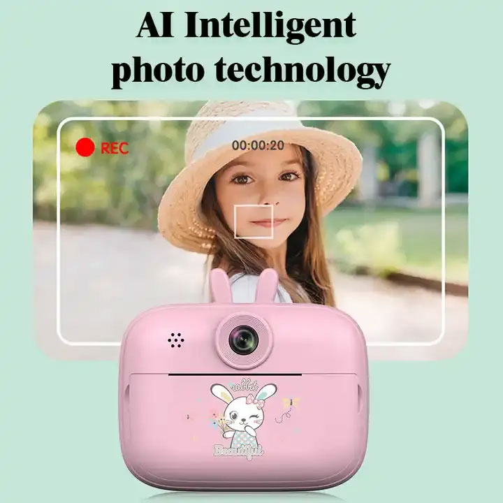 Children Instant Print Camera for Kids 1080P HD Mini Camera with Thermal Photo Paper Digital Camera Kids Gifts Toys