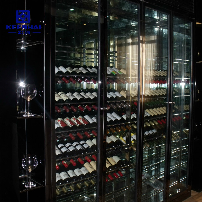 Bespoke Metal Stainless Steel Wine Display Shelves Wine Rack