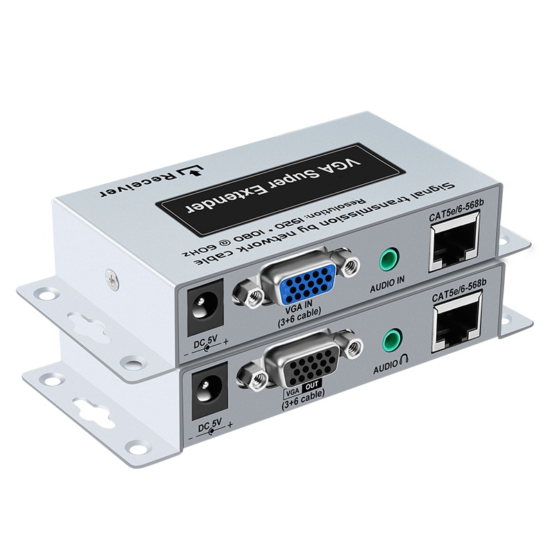 1080P Audio and Video HD Signal Transmission 100m 200m 300m VGA Extender Over Cat5 CAT6
