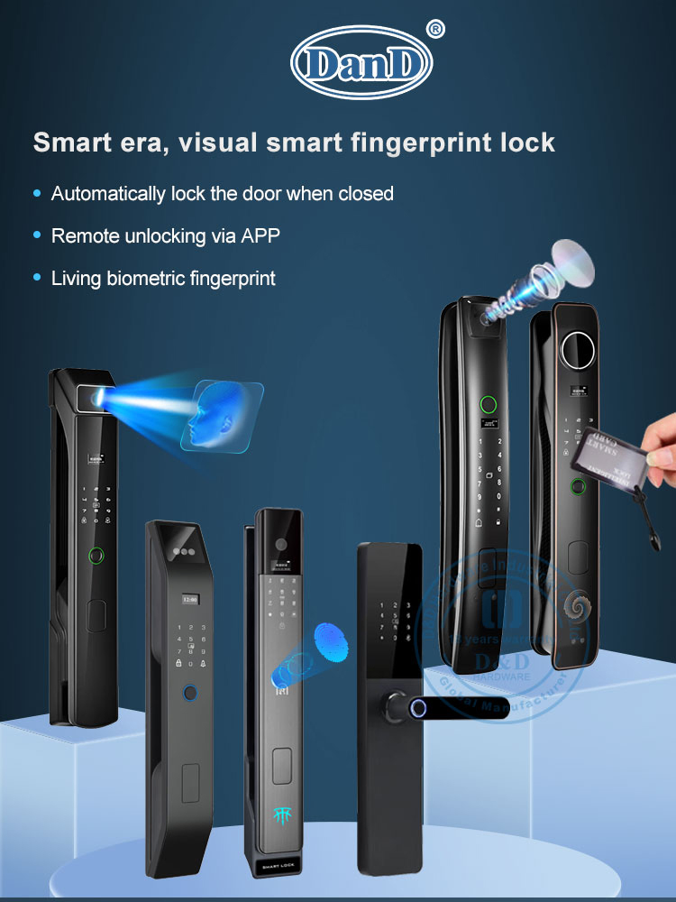 Security Electric Remote Control Card Hotel Smart Door Lock with Camera Audio Digital Door Lock