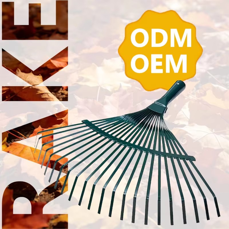 Factory Supply High Quality Carbon Steel Leaf Rake for Garden Yard Cleaning