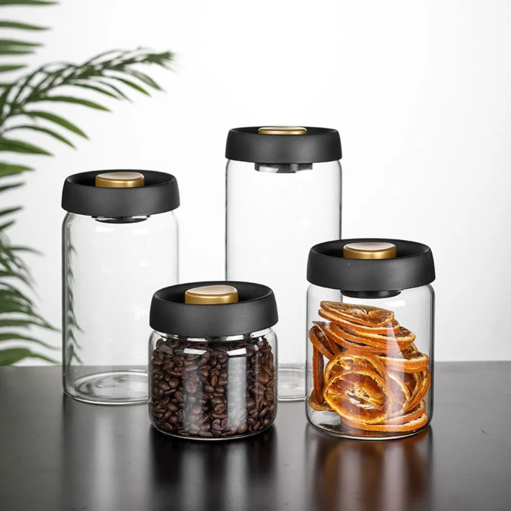 Вакуумная банка для хранения кофе с прессом