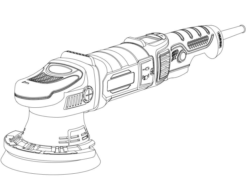 Electric Dual-Action Car Polishing Machine 1000W LED Display Mini Polishing Machine Dp9519