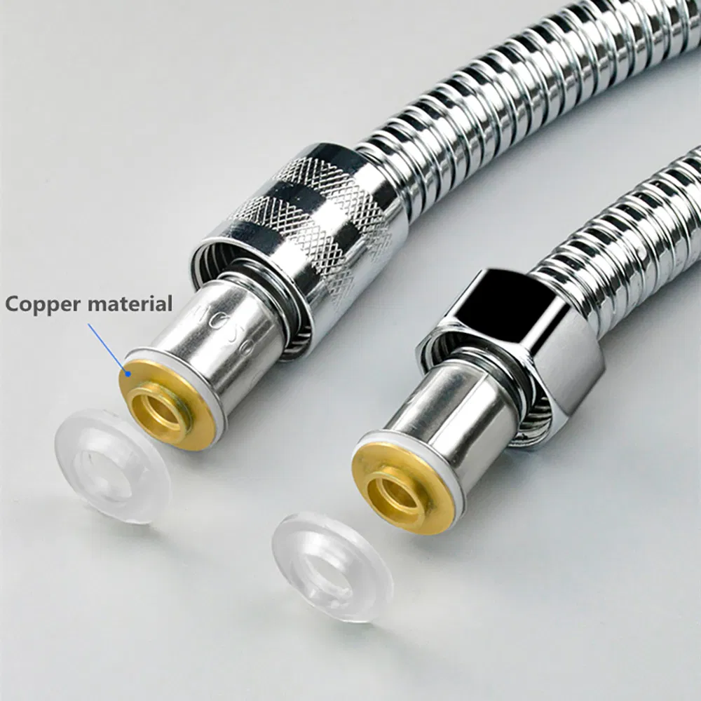 SUS 1.5-2.5m Bathroom G1/2 Nut EPDM Inner Shower Hose