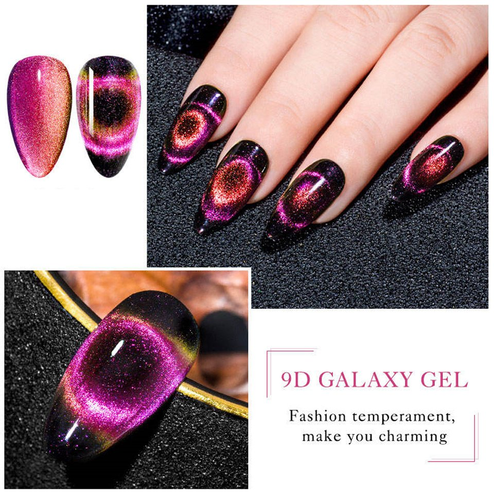 Roniki Free Sample Soak off UV Disco Gel Polish for Nails 3D/5D/9d Holgrafic Rainbow Laser Cat Eye Gel