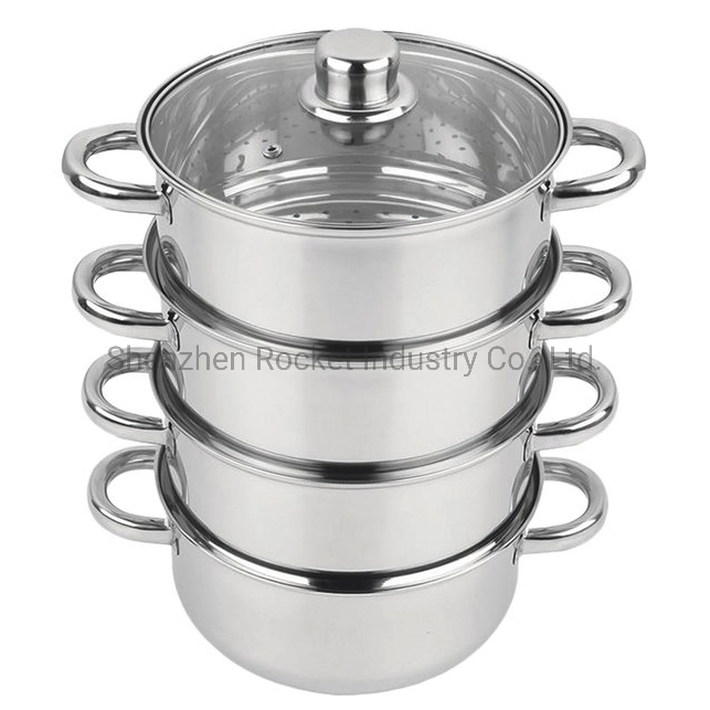 4-х ярусная пароварка из нержавеющей стали