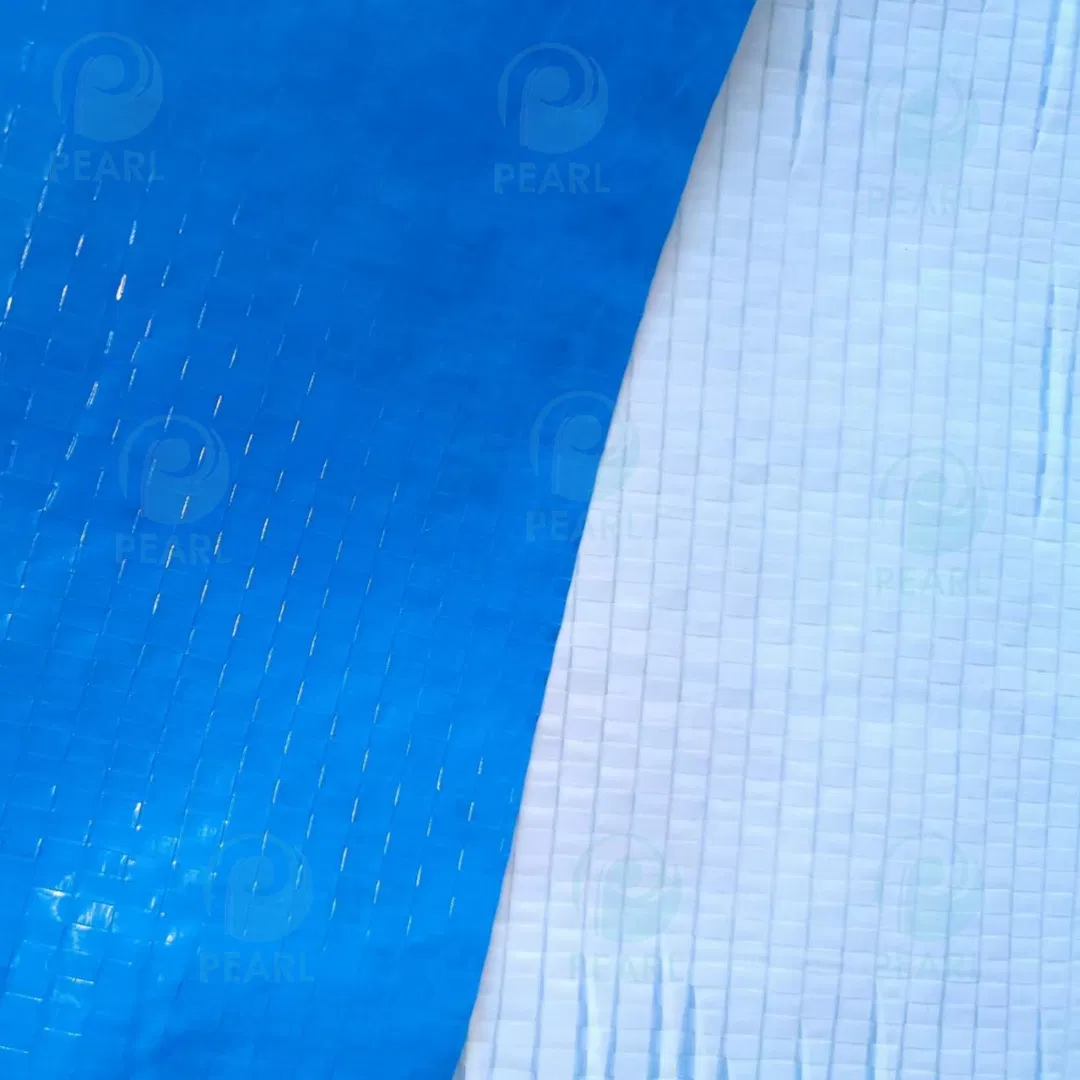 Fireresistant Woven Fabric with Blue Coating to Laminate Aluminum Foil as Roof Sarking Insulation