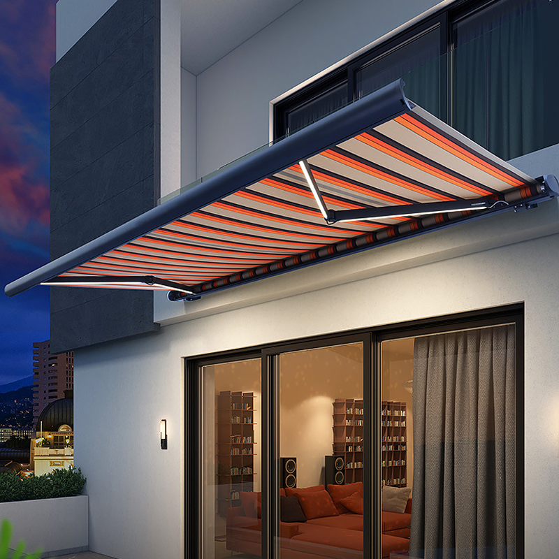 Brown Box Packing Support Dark Gray Retractable Awning Sunshade