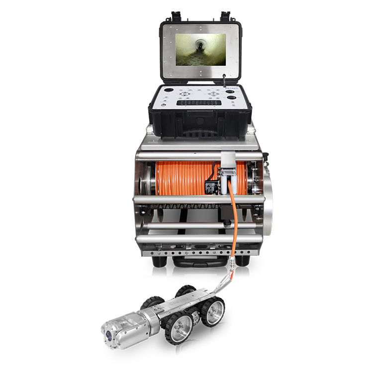 Industrial Petrochemical Gas Municipal Pipeline Inspection System Endoscopy CCTV Pipe Crawler Robot Camera