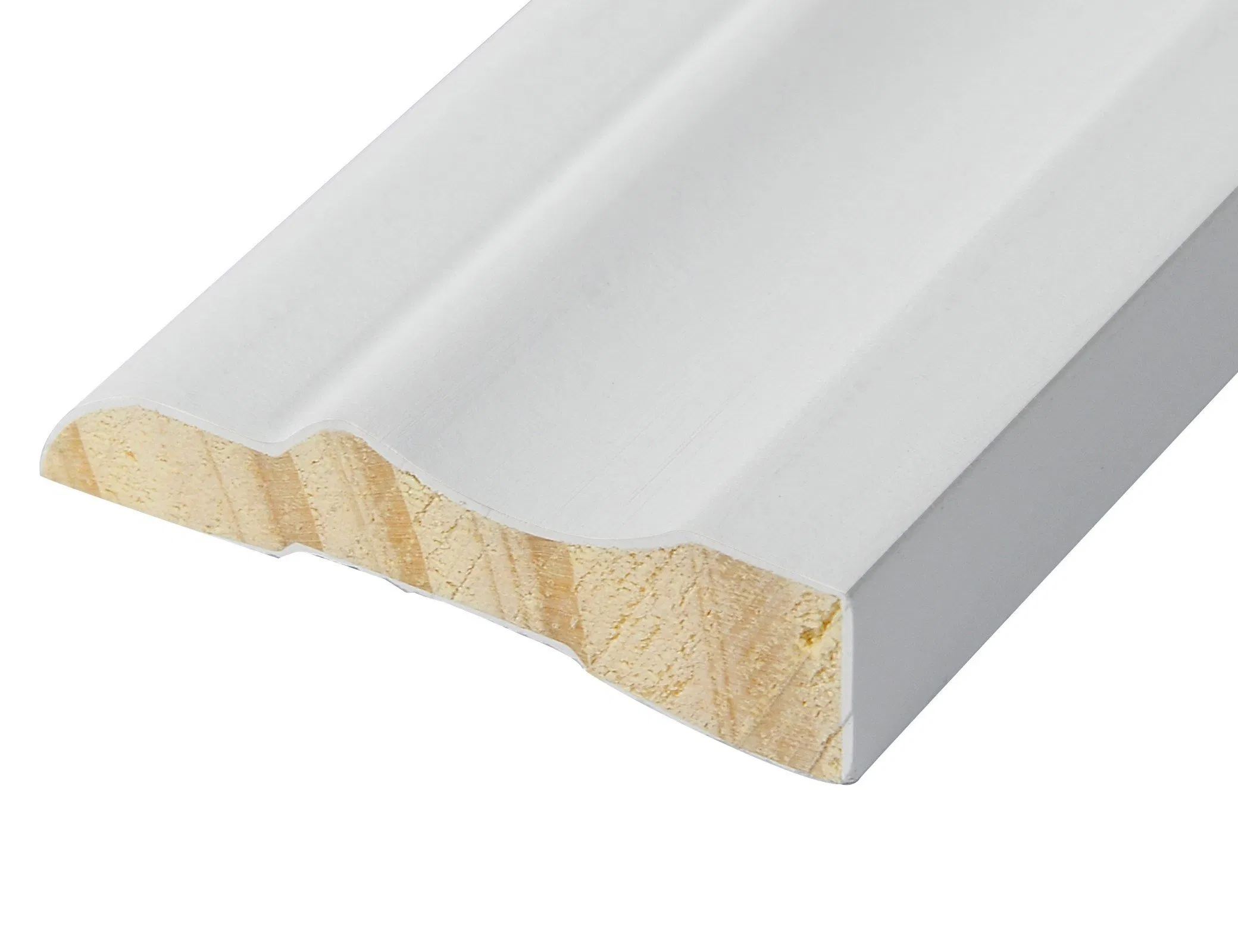 Solid Pine Wood Partition White Primer Baseboard for Home Decoration
