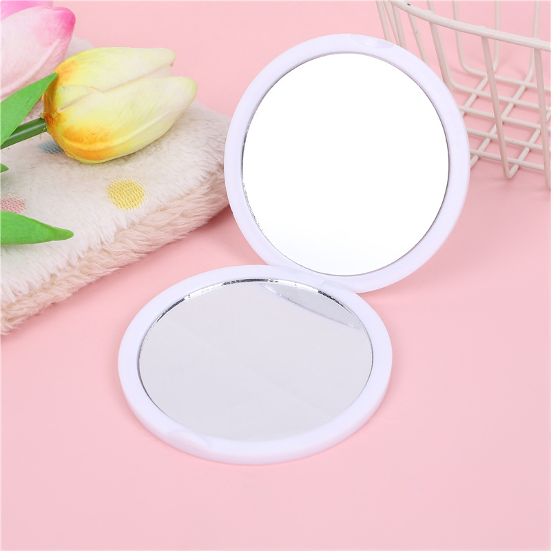 Portable Flip-Fold Circular Multi-Magnification Makeup Mirror