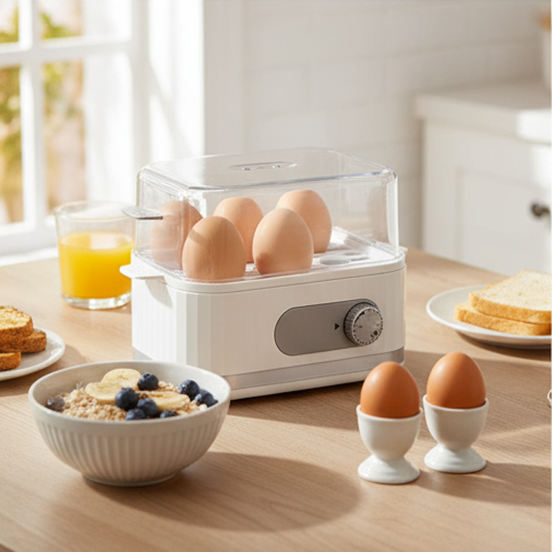 Rapid Egg Cooker Electric for 6 Eggs Capacity, Auto Shut-off Feature