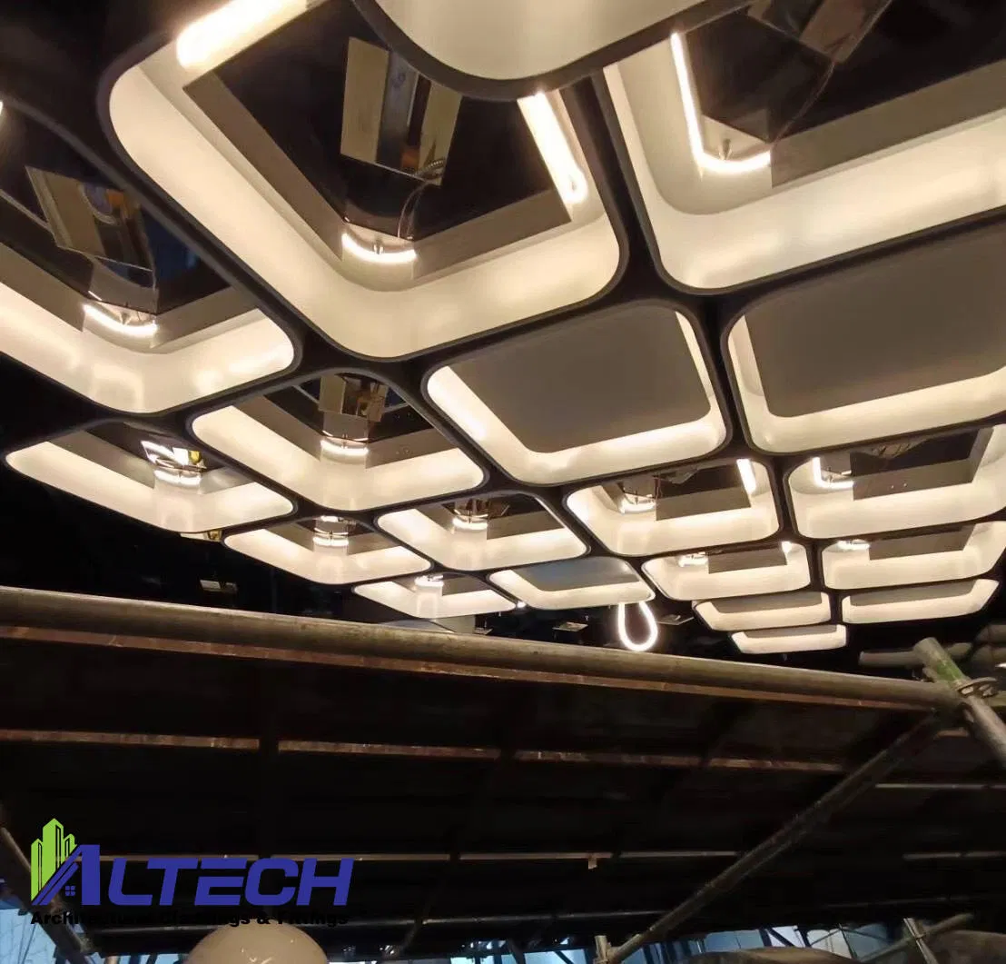 Aluminum Open Cell Drop Ceiling Metal Suspended Grid Ceiling Tiles for Aluminum Grille Ceiling
