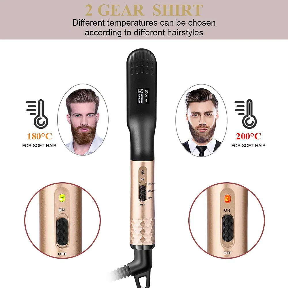 Heated Hair Straightener Beard Straightening Comb