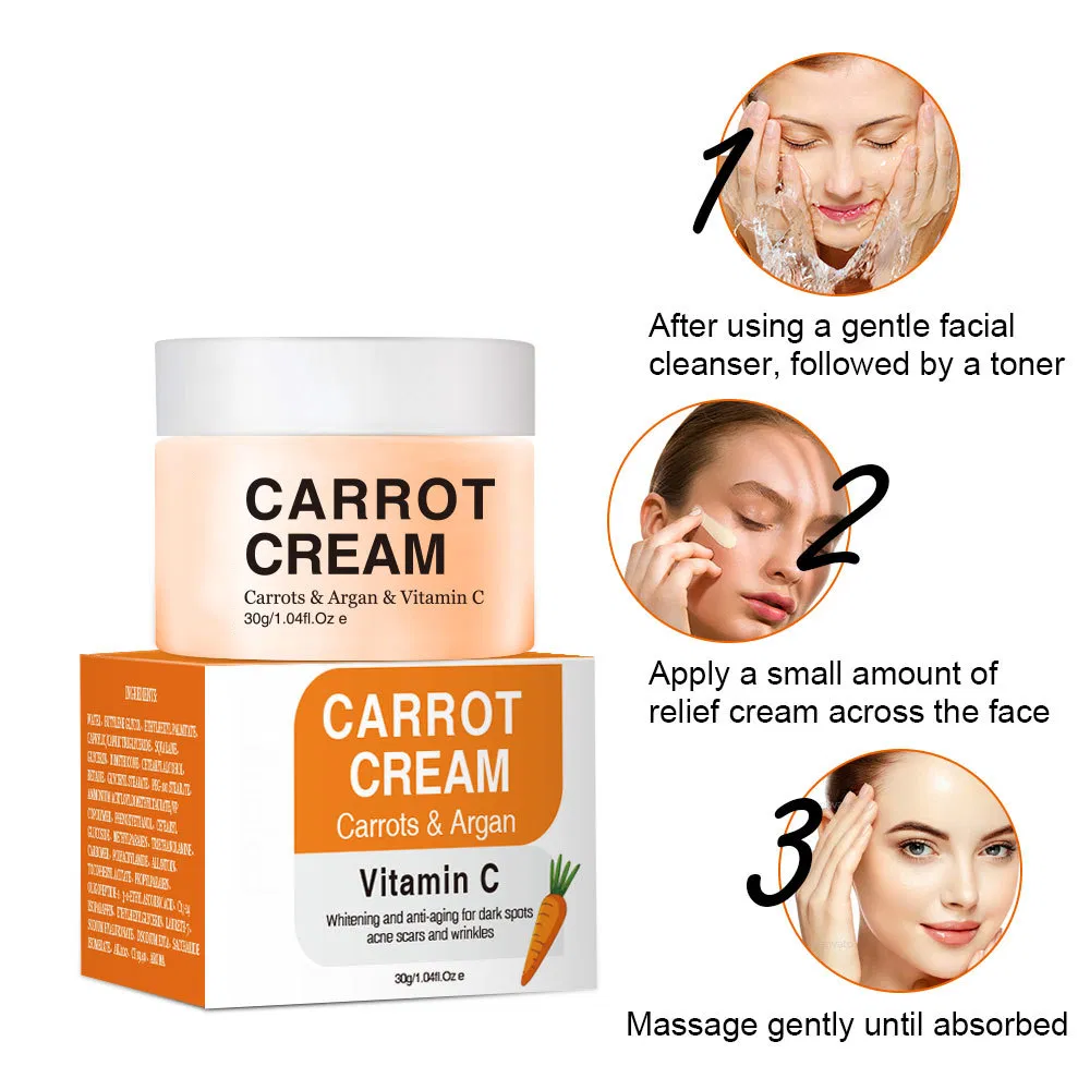 Aixin Private Label Vitamin C Cream Dark Spots Removing Brighten Freckle Remover Carrot Skin Lightening Whitening Carrot Face Cream