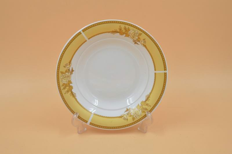 9.2"Soup Plate Round Decal Porcelain Ceramics Tableware