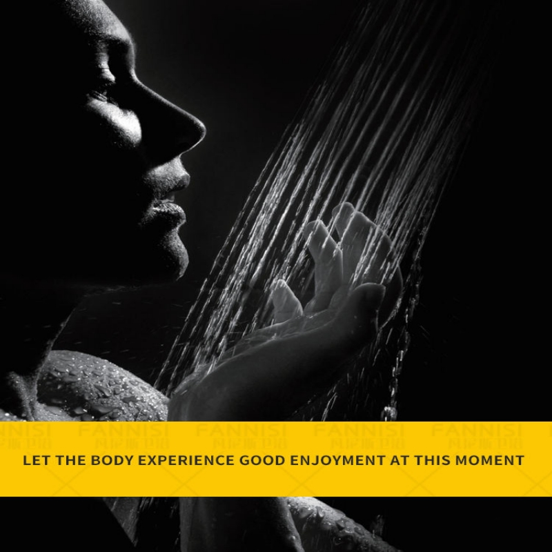 Matte Black Waterproof Wall Shower Concealed Button Shower Mixer Square Shower Head Shower Set