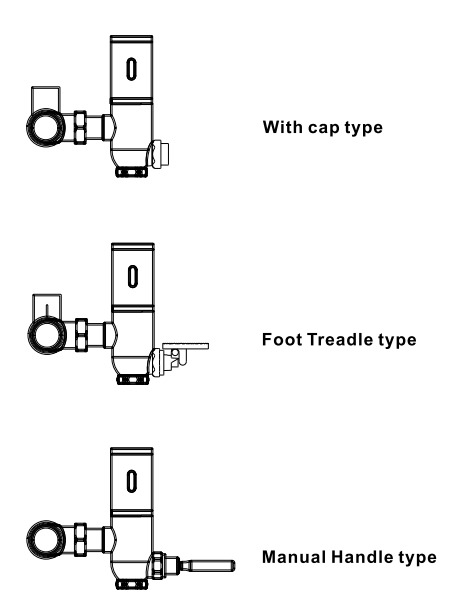 DC6V Exposed Battery Powered Sensor Automatic Urinal Toilet Flushometer