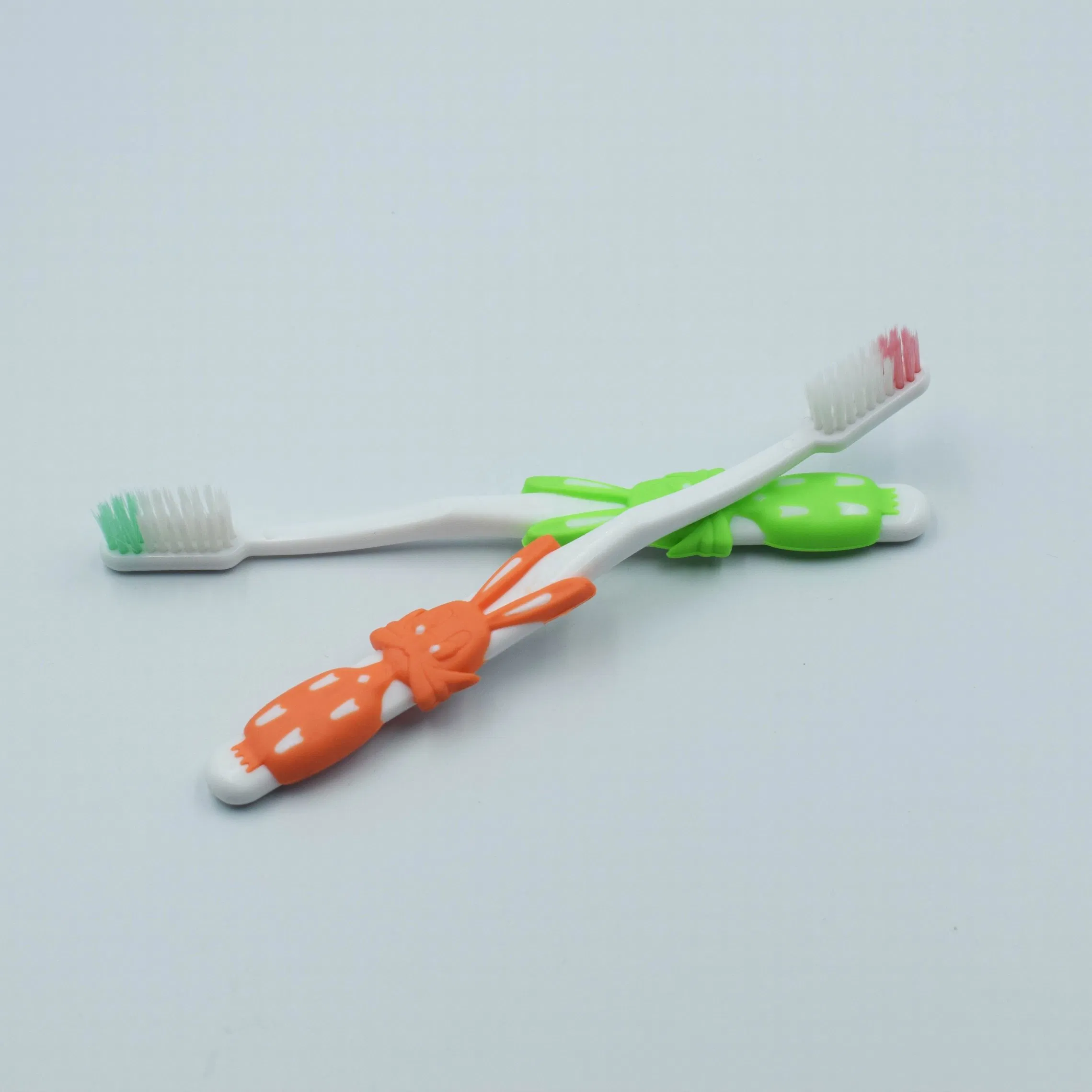 Wholesale Soft Bristles Kids Plastic Toothbrush with Cartoon Rabbit Handle for Home Use