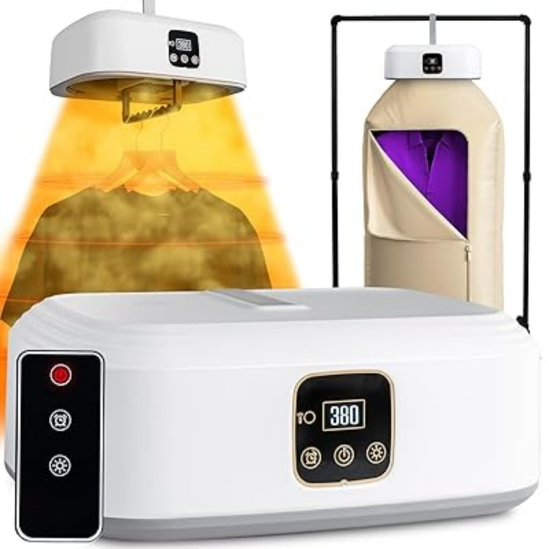 Portable Clothes Dryer Compact Portable Dryer Machine for Apartment RV Travel with Dry Bag Hook for Light Clothes Underwear
