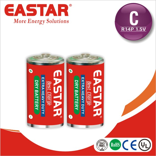 Батарейка C Super Heavy Duty, цинк-углеродная, 1.5В