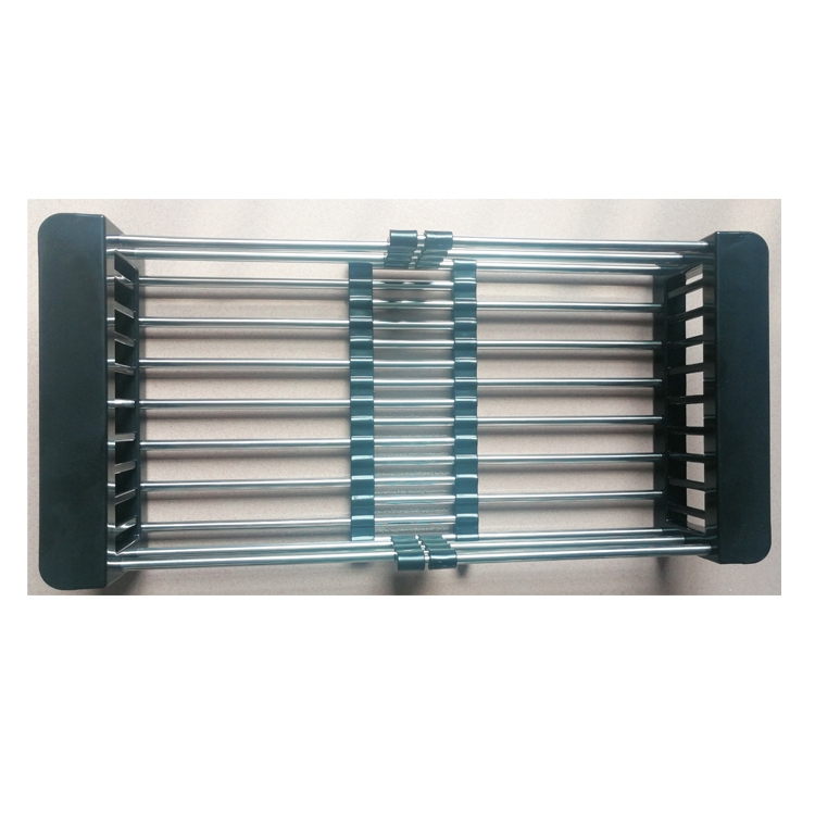 Adjustable Telescopic Drain Basketdrain Tray for Dish Vegetable Fruit Dish Rack