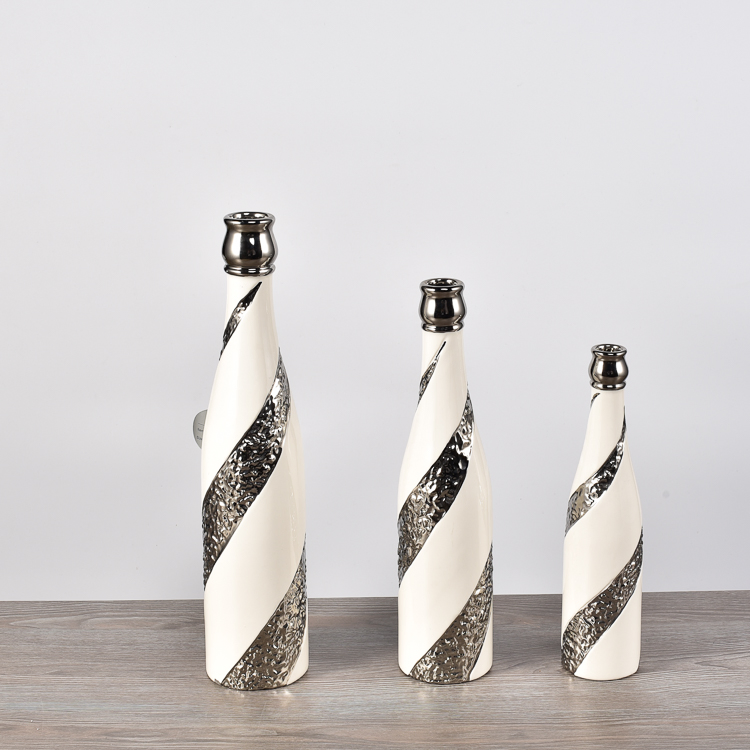 Silver Plating Ceramic Kitchenware Oil Honey Bottles