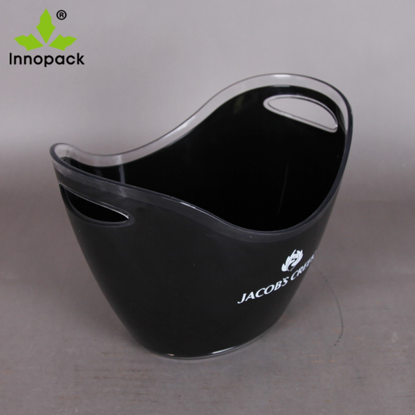 Customized Logo 3.5L Beer Wine Cooler Plasticdouble Wall Ice Bucket for Bar