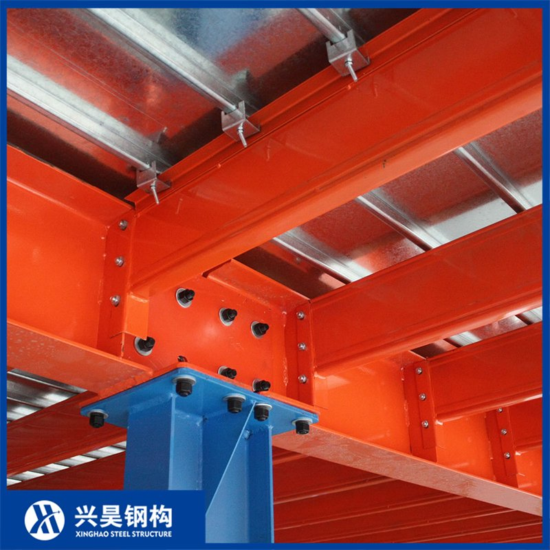 Factory Prefabricated Single Slope Steel Structure Workshop Platform with PVDF Coated Roofing Sheets