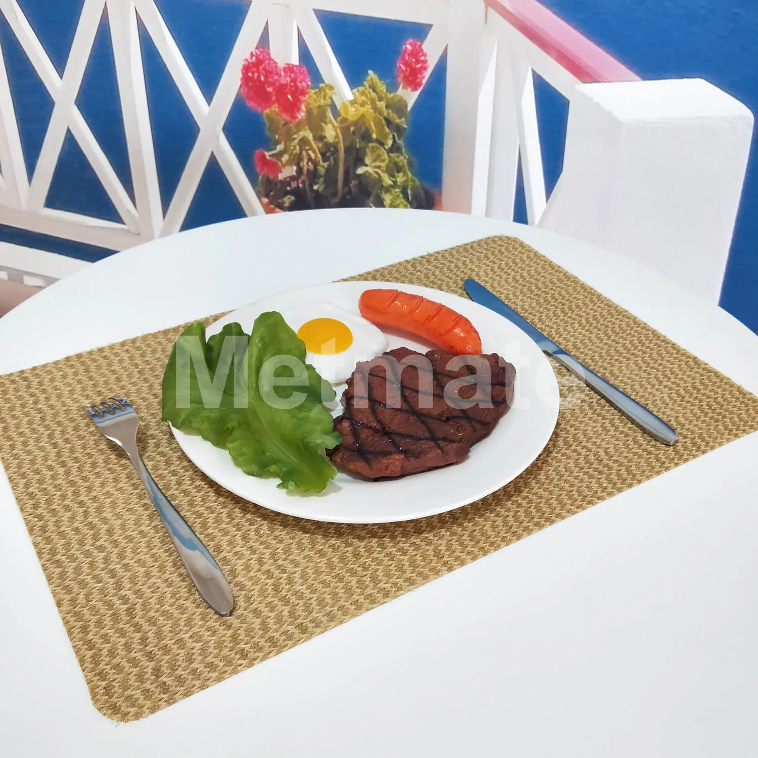 Special Fake Raffia Outdoor Large Woven Plastic Placemats